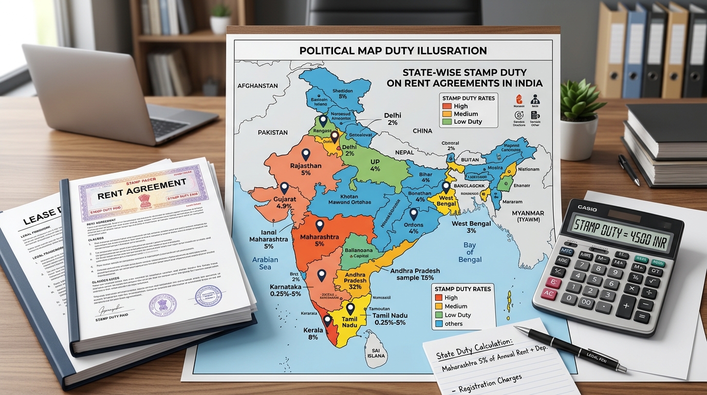 Stamp Duty on Rent Agreement: State-Wise Guide